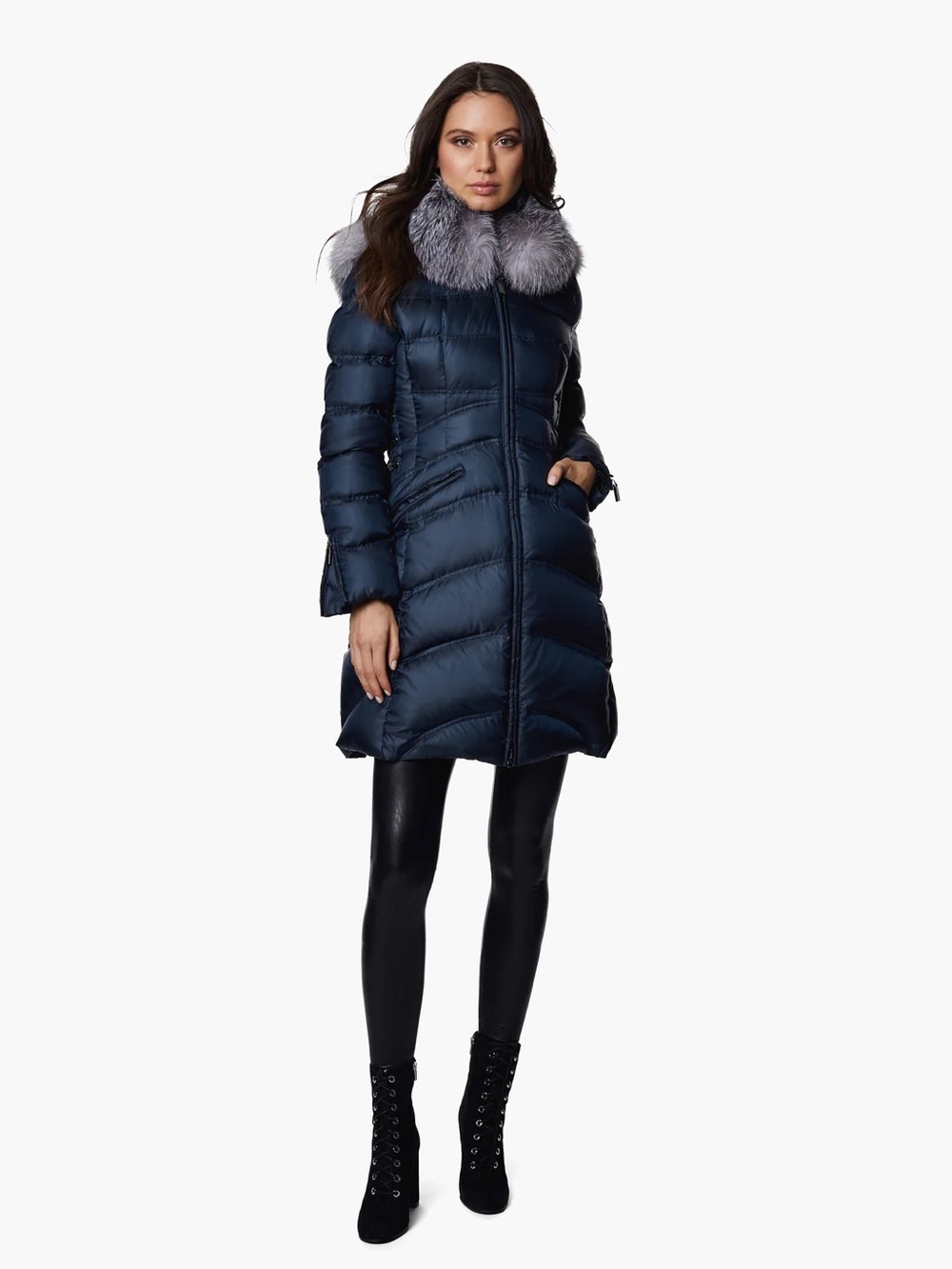 Dawn Levy Cloe Down Puffer Coat with Fur-Trim Collar